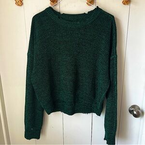Pistola Green Distresses Sweater